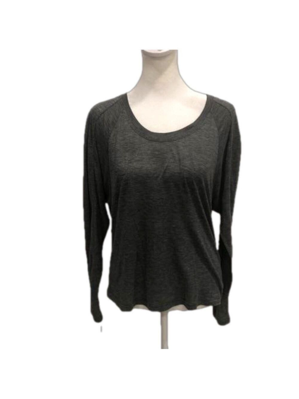 🍋 Lululemon Box It Out gray long sleeved top. Split back base layer